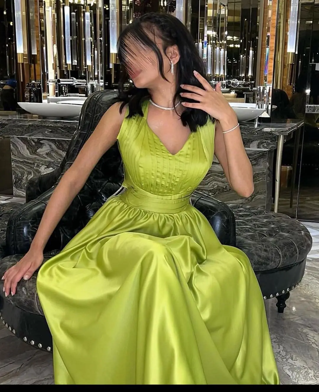 

Vintage V Neck Evening Dresses Sleeveless Prom Dresses Beadings Tassels Backless Ankle Length Formal Party Dresses