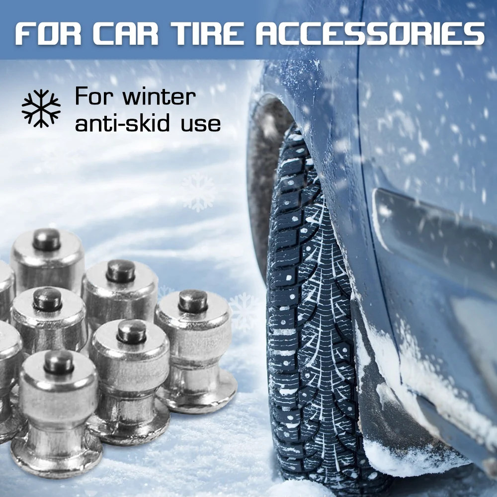 100/200/500Pcs Car Tire Anti Slip Nails Snow Spikes Wheel Tyre Snow Chains Studs for Shoes Atv Motorcycle Car Tires Studs Screw