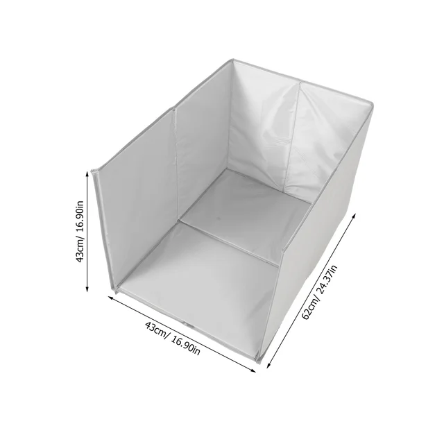 Cat Litter Box Shield Foldable 24.37x16.9 Waterproof Three-Sided Pee Guard Litter Box Enclosure Splash Mat Portable Plastic Pee 4