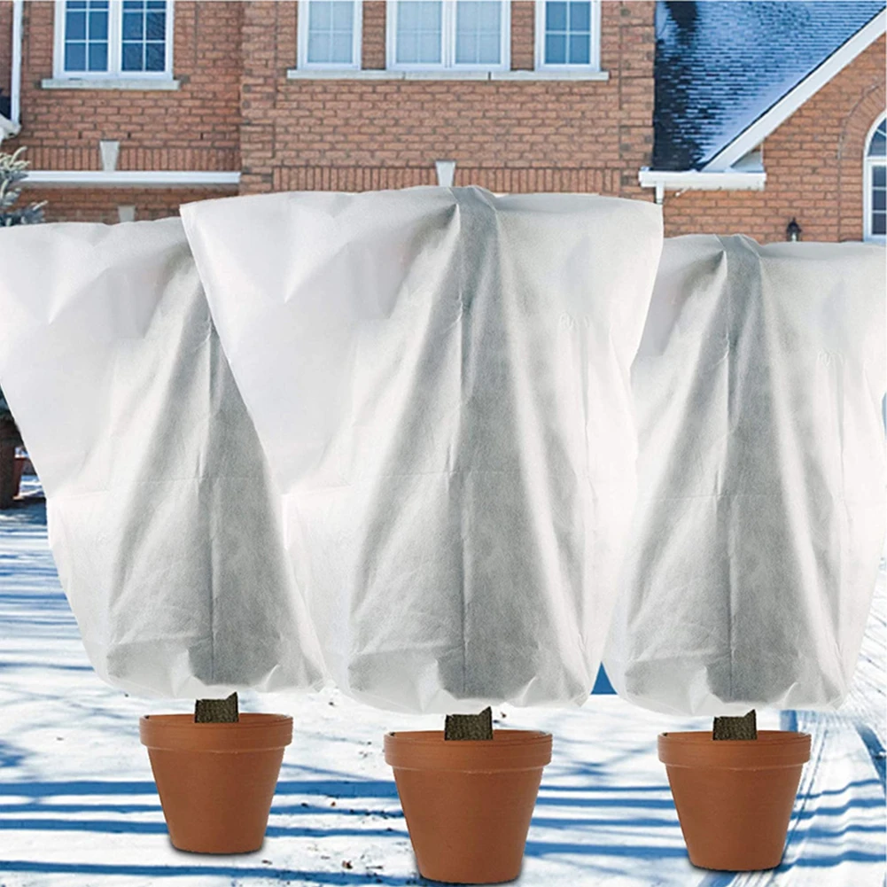 

Tree Antifreeze Cover with Drawstring Fruits Vegetables Tree Cover Anti Bird & Pest for Small Tree Shrub Against Cold