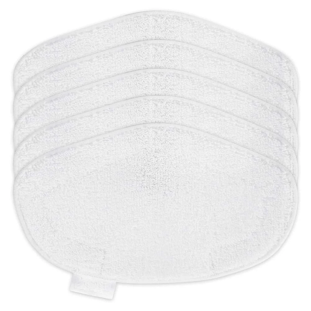 5 Cuscinetti Per Mocio A Vapore Lavabili Di Ricambio Per Aspirapolvere Polti Vaporetto Paeu0332, Bianco