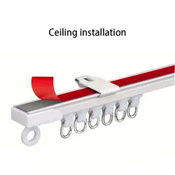 Versatile Silent Slide Curtain Track for Ceiling or Wall Mount (Ceiling installation)
