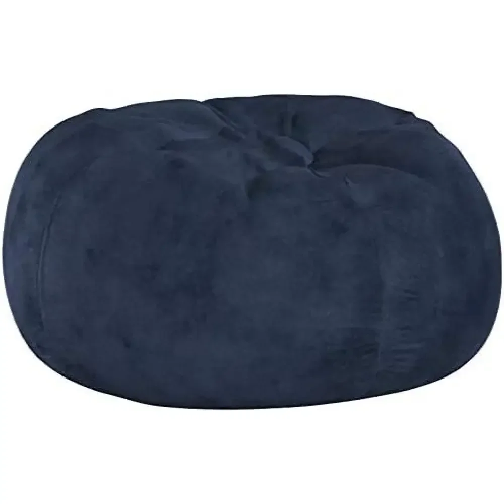 5-Foot Comfortable High-Density Shredded Foam Bean Bag Chair Removable Microsuede Cover Ideal Reading and Bedroom