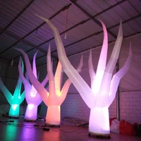 Exquisite Outdoor LED Inflatable Tree Tentacle Light Up inflatable tube pillar Tree Branch with blower for Party Stage Decor 2