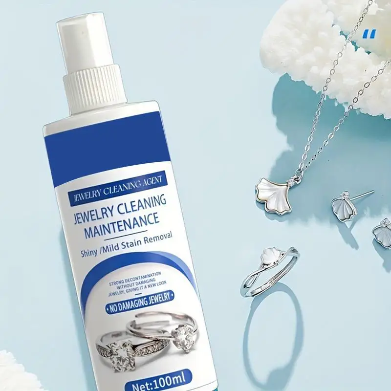 Jewelry Cleaner 100ml Jewelry Spray Cleaner Anti Tarnish Spray Engagement Ring Earring For Silver Gold Luxury