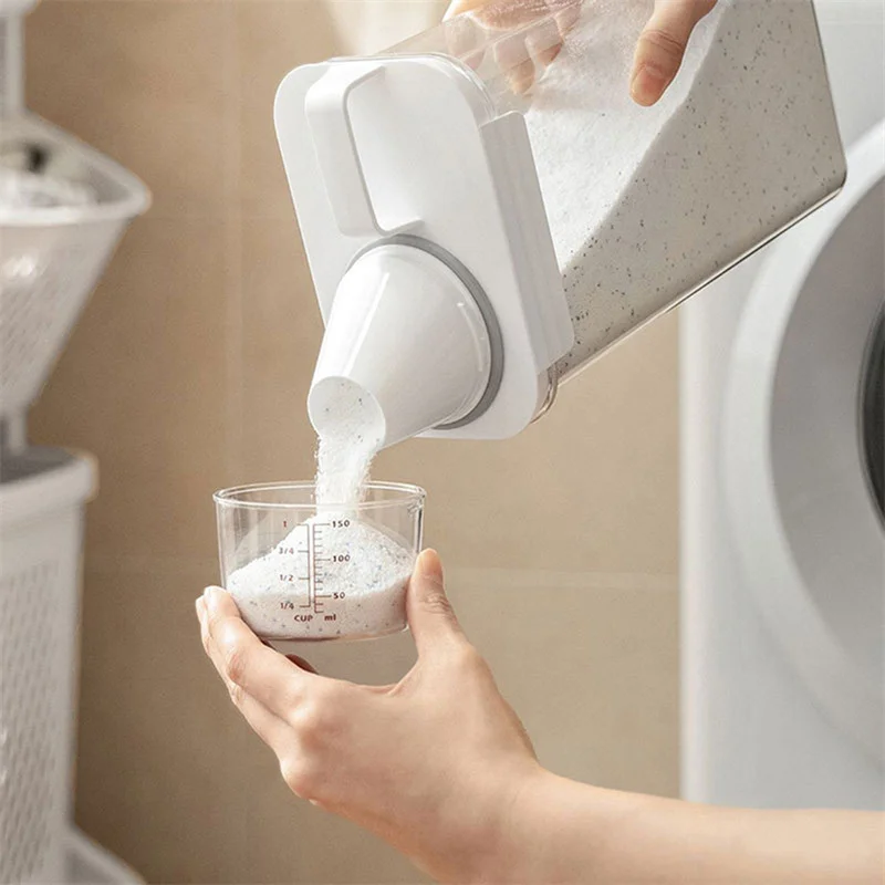 Airtight Laundry Detergent Dispenser Powder Storage Box Clear Washing Powder Liquid Container with Lids Jar laundry detergent dispenser laundry detergent storage box