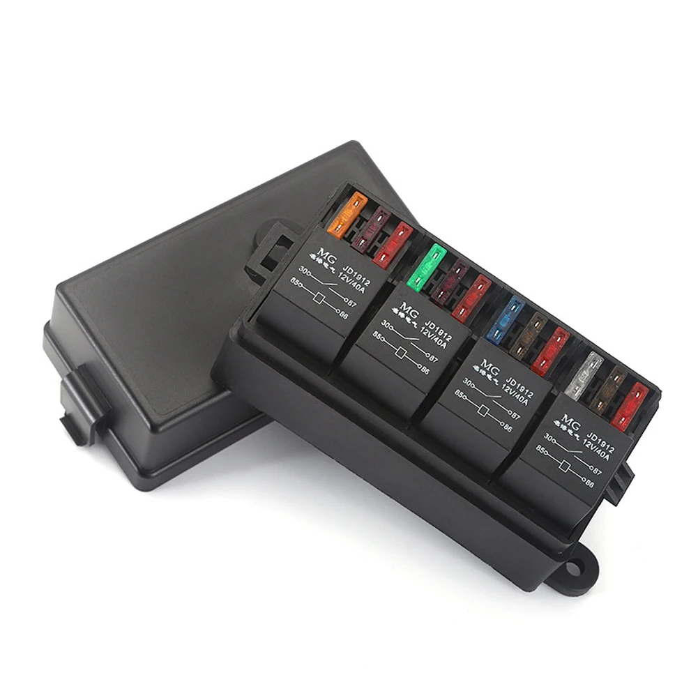 Fuse Box Holder Fuse Holder Power Distribution Block DC12V Auto Truck 12-Way Fuse Holder