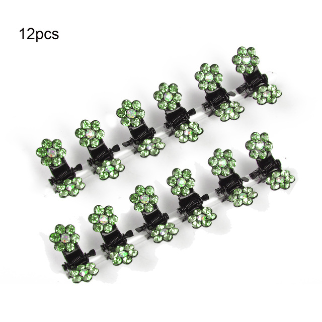 Crystal Rhinestone Flower Hair Claws Clamps Hairgrip Accessories Hairpins Hair Clips Jewelry for Women Bridal Kids Girl