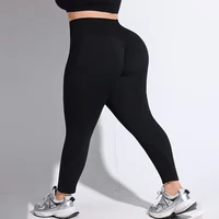 ​​2025 Plus Size High Waist Yoga Pants Women Color Block Butt Liftting Seamless Full Length Contrast Workout Fashion Leggings - Image 2