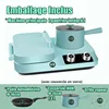800W 4 In 1 Breakfast Making Machine 1500W Electric Sandwich Maker Multifunction Bread Maker Non-stick Pizza Frying Pan Toaster 4