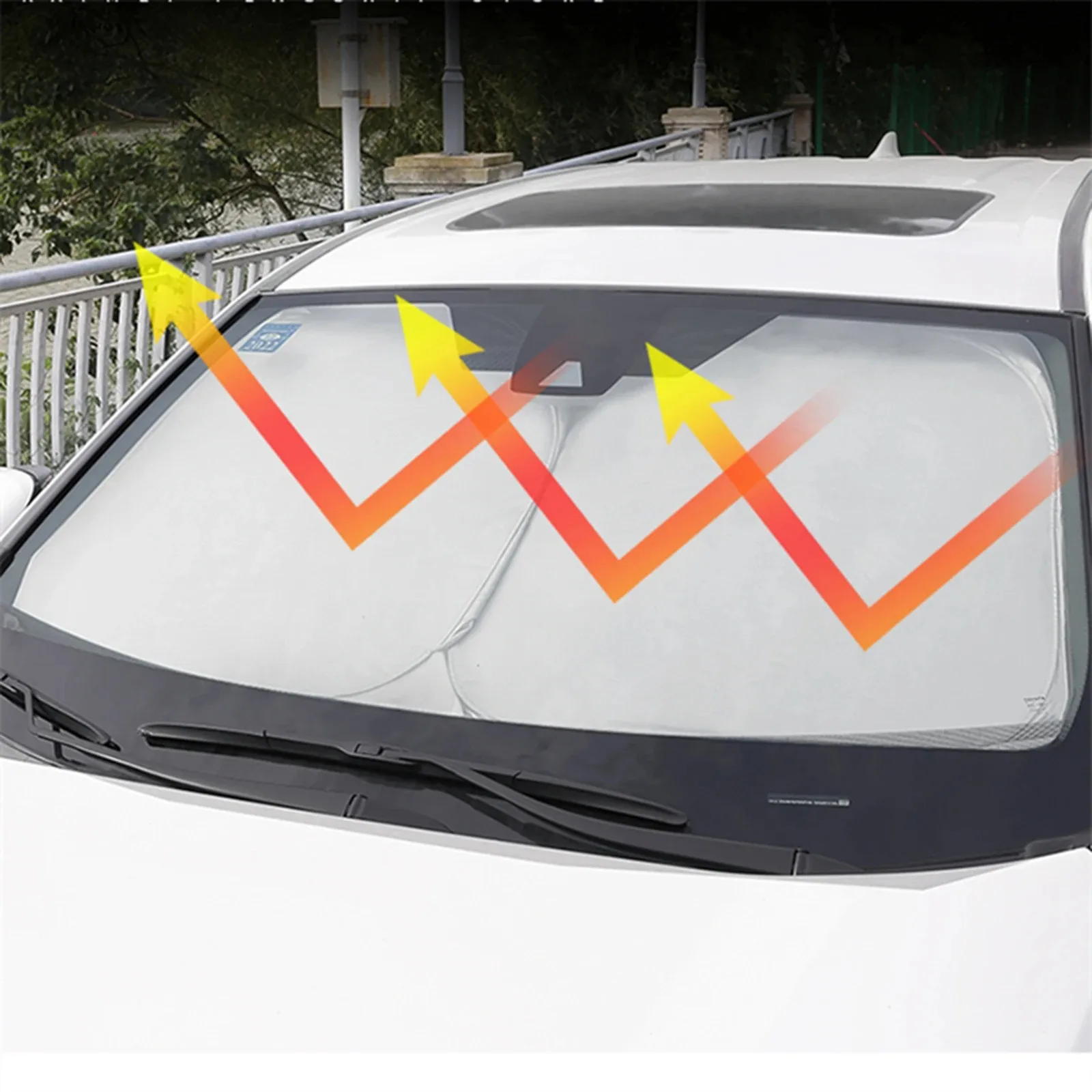 Car Sun Visor Shade 1PCS Front Windshield Internal Sun Visor Folded Stored Block Ultraviolet Rays
