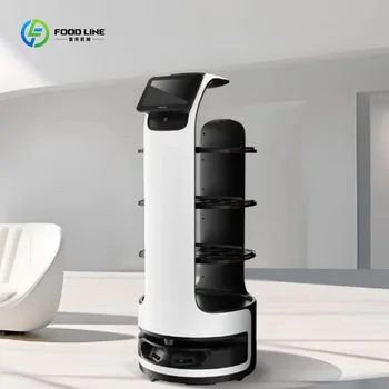 Robot Commerciale per la Consegna di Cibo con Vassoi Multipli Regolabili per Applicazioni in Ristoranti, Caffè, Hotel e Catering Personalizzabile