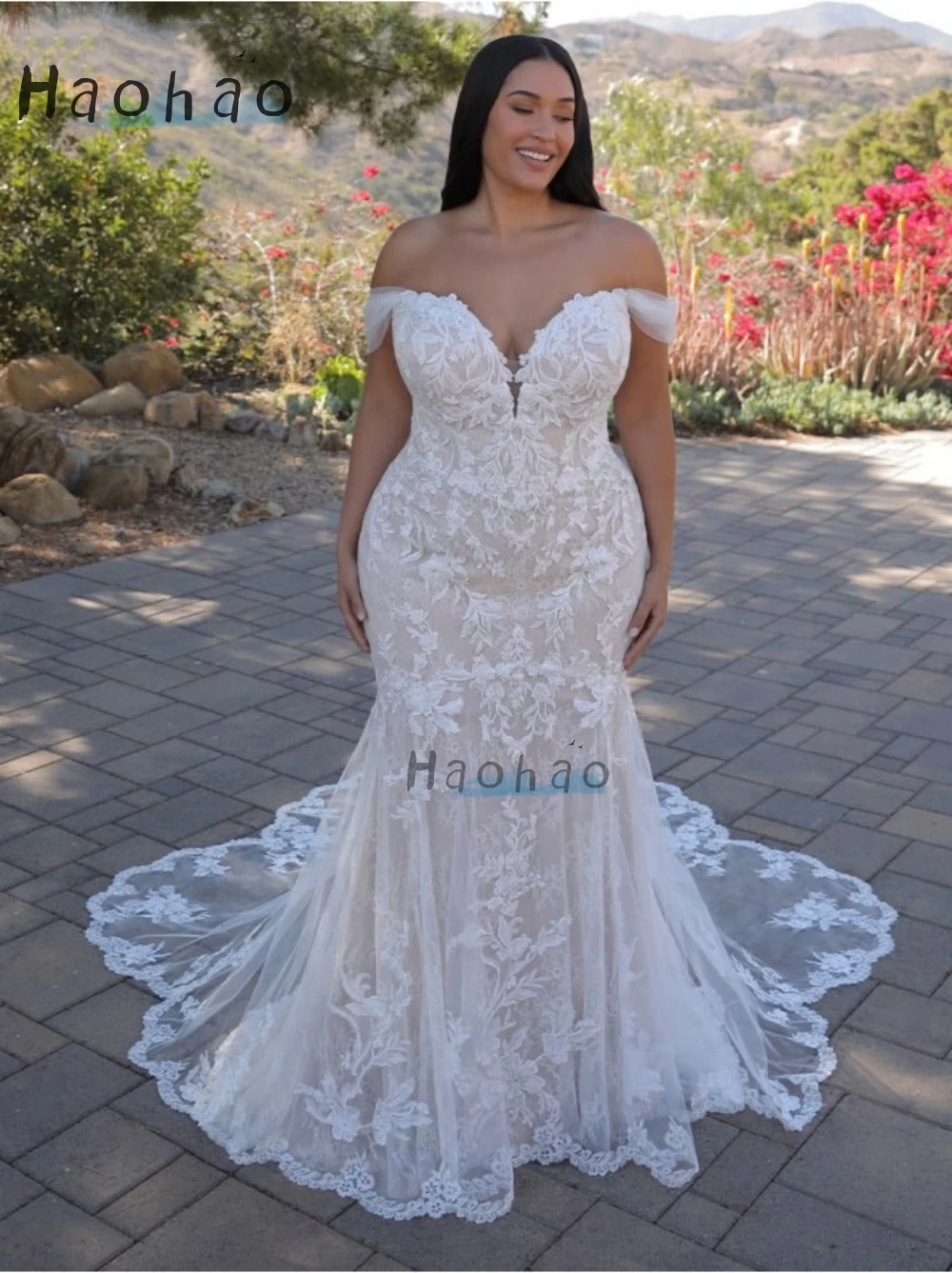 

2024 Newest Wedding Dress For Bride Mermaid Sweetheart Neckline With Lace Appliques Custom Made Plus Sizes Vestidos De Novia