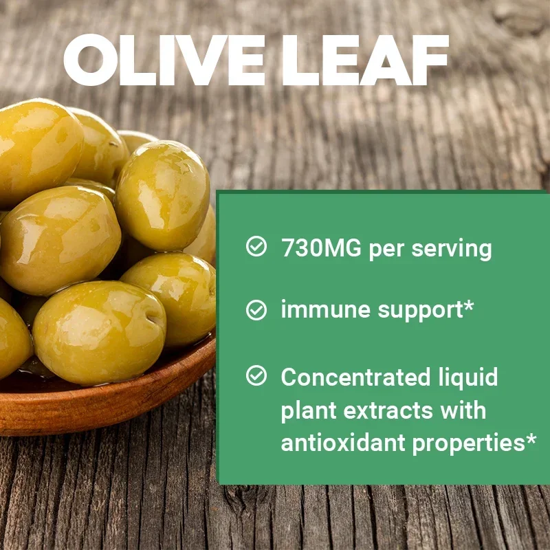 Olive Leaf Capsules-Antioxidant, Immune Support, Promotes Skin, Cardiovascular Health