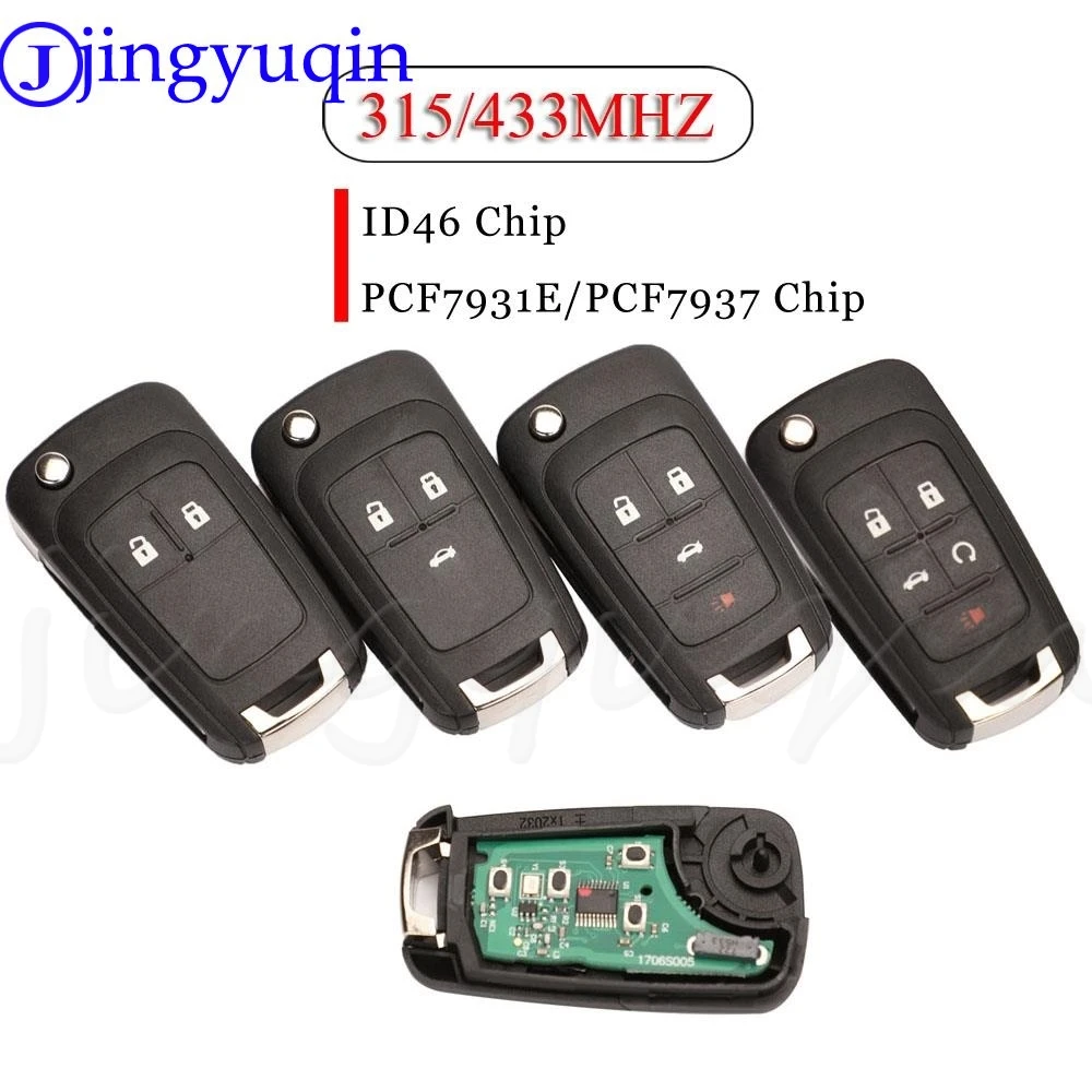Car remote key Car key 2/3/4/5 Buttons Car Remote Key DIY For OPEL/VAUXHALL Astra J Corsa E Insignia Zafira C 2009- 315 / 433MHz PCF7937E