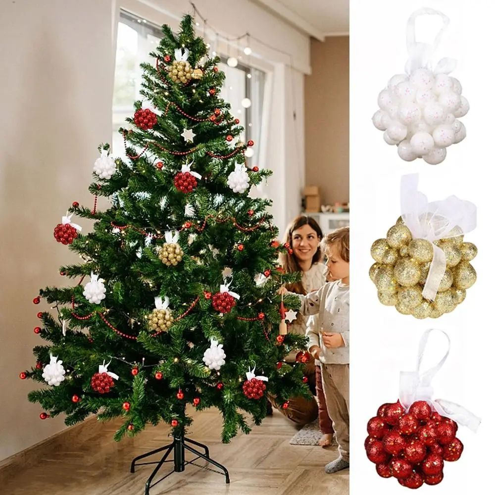 

5Pcs/Box Home Decor Christmas Decorative Ball Colorful Wide Use Party Decoration Tree Ornament Plastic 6CM Xmas Hanging Balls