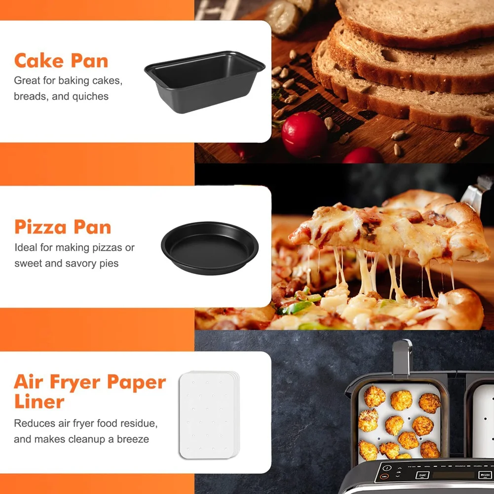 Accessories, for Ninja Dual AF300UK, AF400UK & Most 3.7Qt-4.2Qt and Larger Dual Zone Air Fryers