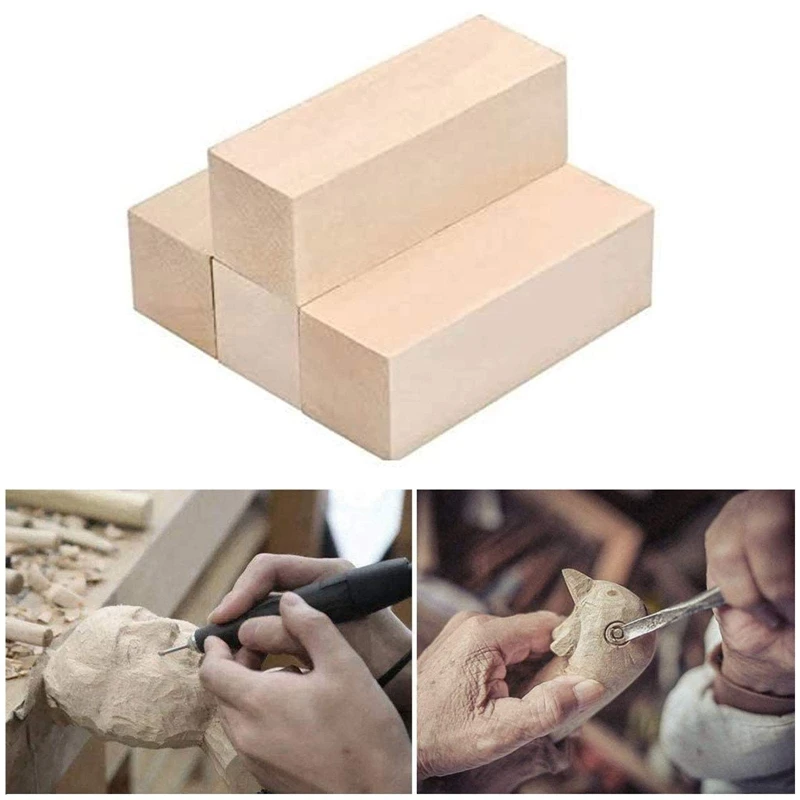 Large Carving Wood Blocks Whittling Wood Blocks Basswood Carving Blocks Unfinished Soft Wood Set For Carving Beginners best wood router