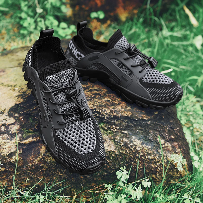 YISHEN Wading Shoes Men Hiking Shoes Mesh Breathable Aqua Shoes For Couple Quick-Drying Outdoor Climbing Sneakers Plus Size 47 2