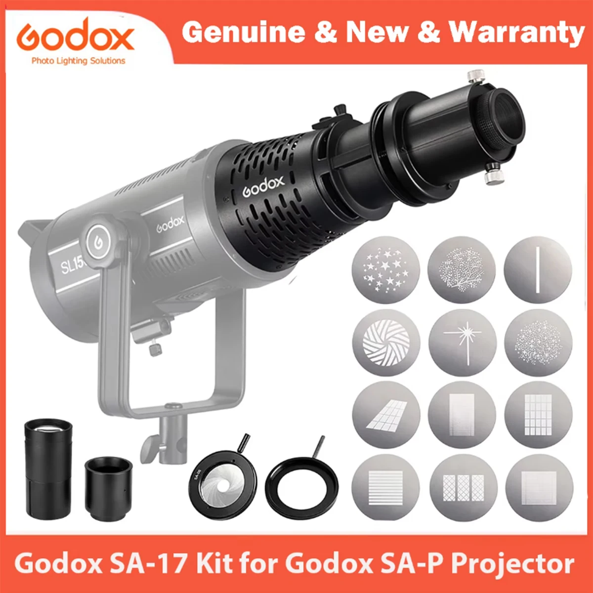 thumbnail image 2 of Godox SA-P Projection Attachment With 85mm Lens For S30 LED Video Light - Creative Lighting Effects 2 of 5