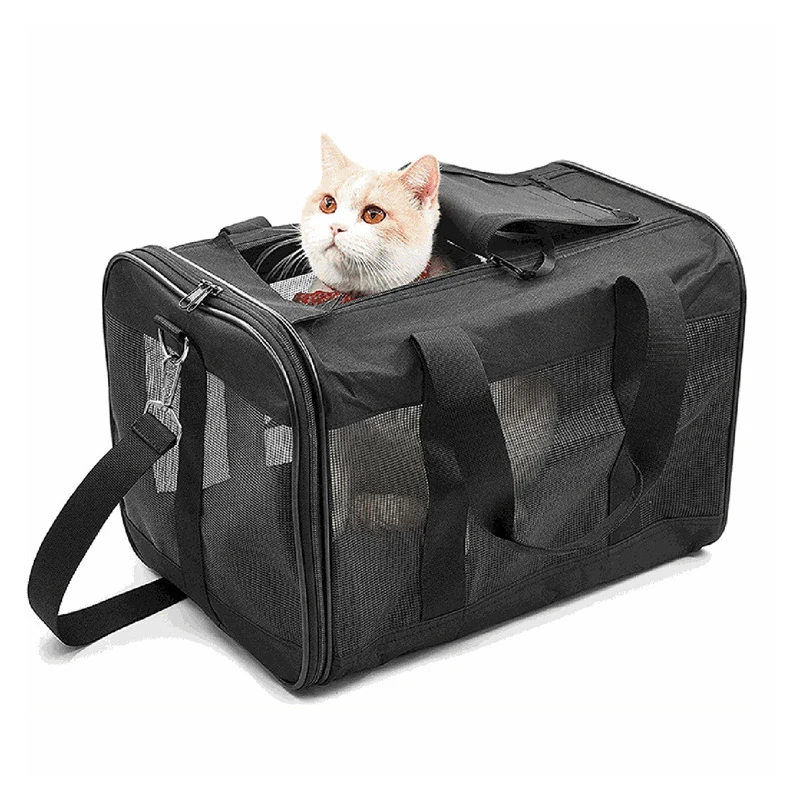 

Portable Airline Approved Soft Sided Dog Shoulder Carrying Bag Small Cat Pet Carrier Bag Folding Tote