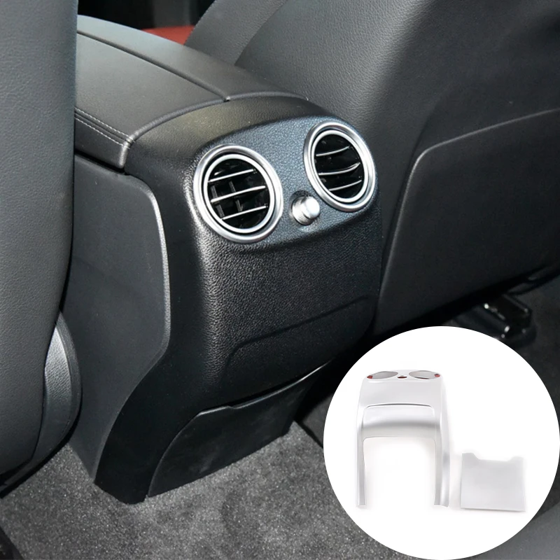 

For Mercedes -Benz Glc 2016 -2021 Accessories Armrest Rear Air Conditioner Outlet Frame Cover Decoration Abs Chrome Car Styling