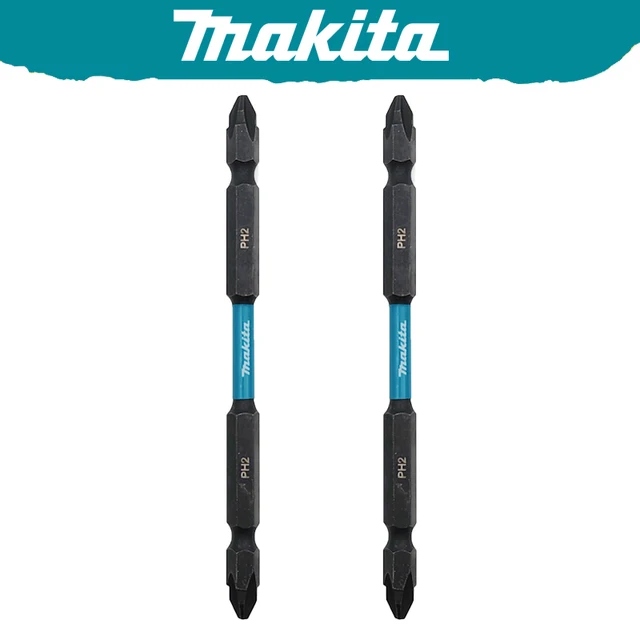 Makita Original Double tête longue perceuse à percussion foret PH2 110MM 2 pièces robuste sans rouille accessoires d'outils 1