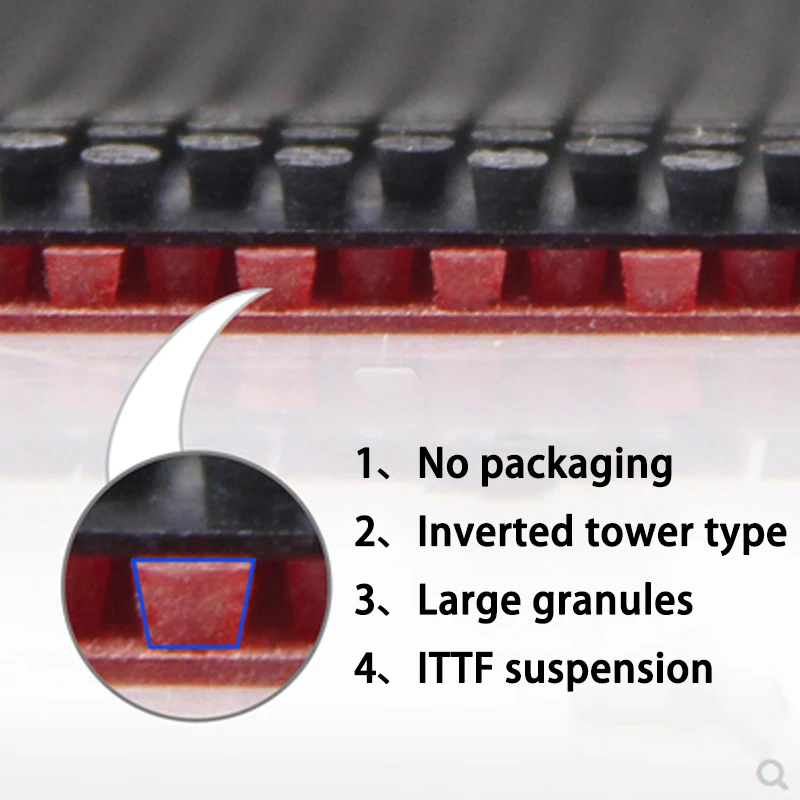 Table Tennis Rubber Guo Yuehua AC639 Inverted Trapezoidal Particles Table Tennis Rubber Long Pimples OX without Sponge