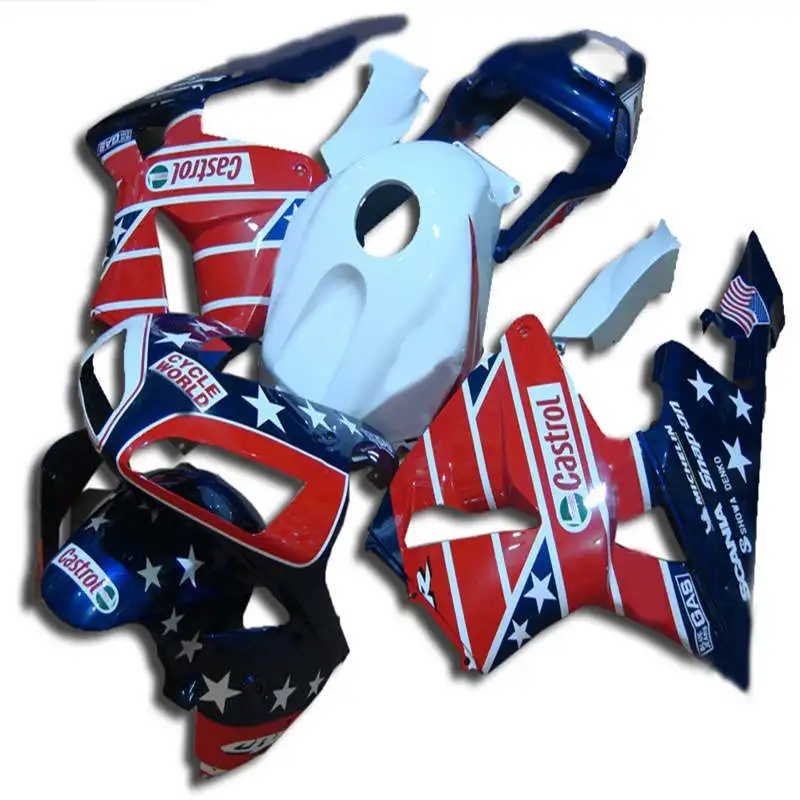 

blue white red black motorcycle Injection fairing kits for cbr600 2003 2004 CBR 600 RR 03 04 CBR600RR fairings kit