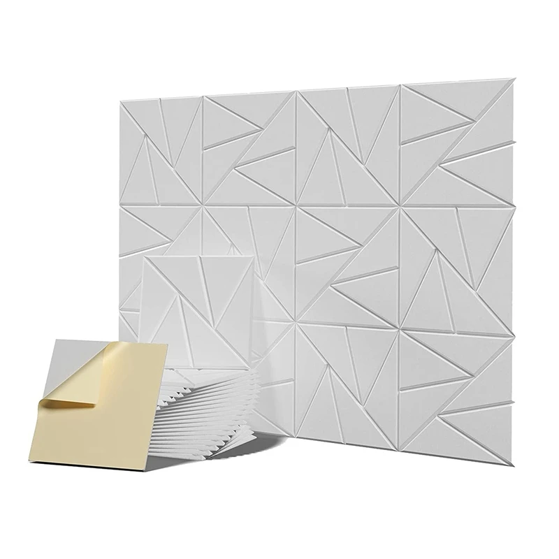 

12Pack Sound Proof Foam Panels Sound Panels High Density With Self-Adhesive, 12X 12X 0.4Inch White