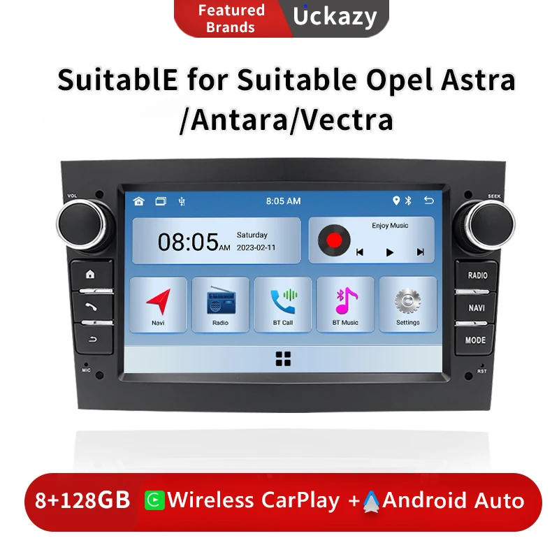 Uckazy 2 Din Android 12 Car Multimedia Player For Opel Vectra C Zafira B Corsa D C Astra H G J Vivaro Meriva Radio Gps Navigation No Dvd Stereo Audio 