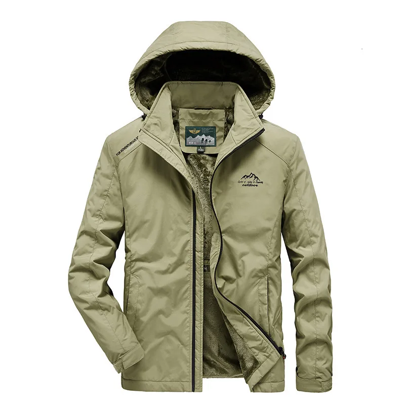

Men's Autumn And Winter New Jacket Coat 5XL 6XL Outdoor Warm Comfortable Fashion Down Cotton Hooded Long Sleeve Fleece Jacket