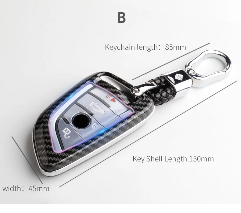 Copertura Della Cassa Chiave dell'automobile Borsette Per BMW G20 G30 E46 E60 E90 X3 X5 X6 F15 F16 F45 F46 7 Serie G11 F48 F39 Protezione Auto Portachiavi - S16f59fcd0e58475cbddd9c2cdd1ed440X