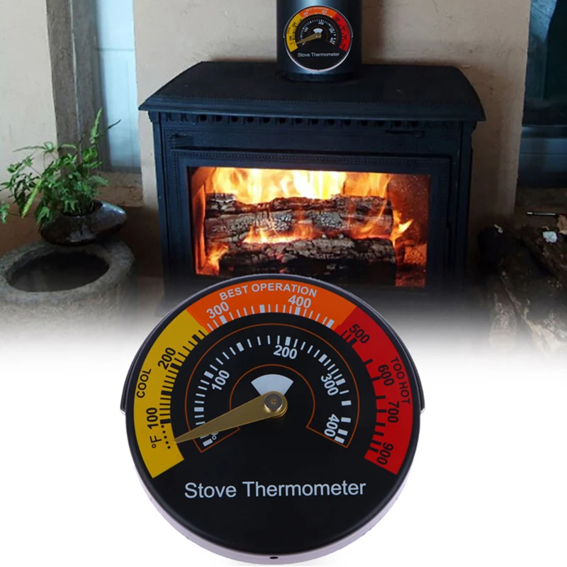 

Magnetic Fireplace Fan Stove Thermometer For Log Wood Burner Barbecue Oven Stove Burn Indicator Temperature Gauge Meter Tool