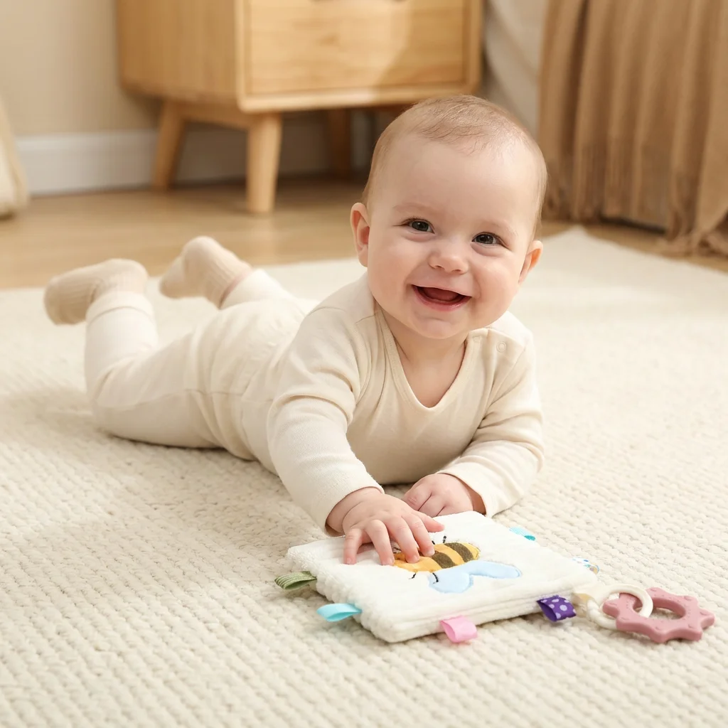 Weiche Babybücher 3D Touch & Feel Hochkontrast-Stoffbuch Sensorisches Frühlernspielzeug für Kinderwagen Geschenke für Säuglinge und Kleinkinder 0-12 Monate – Detail 21