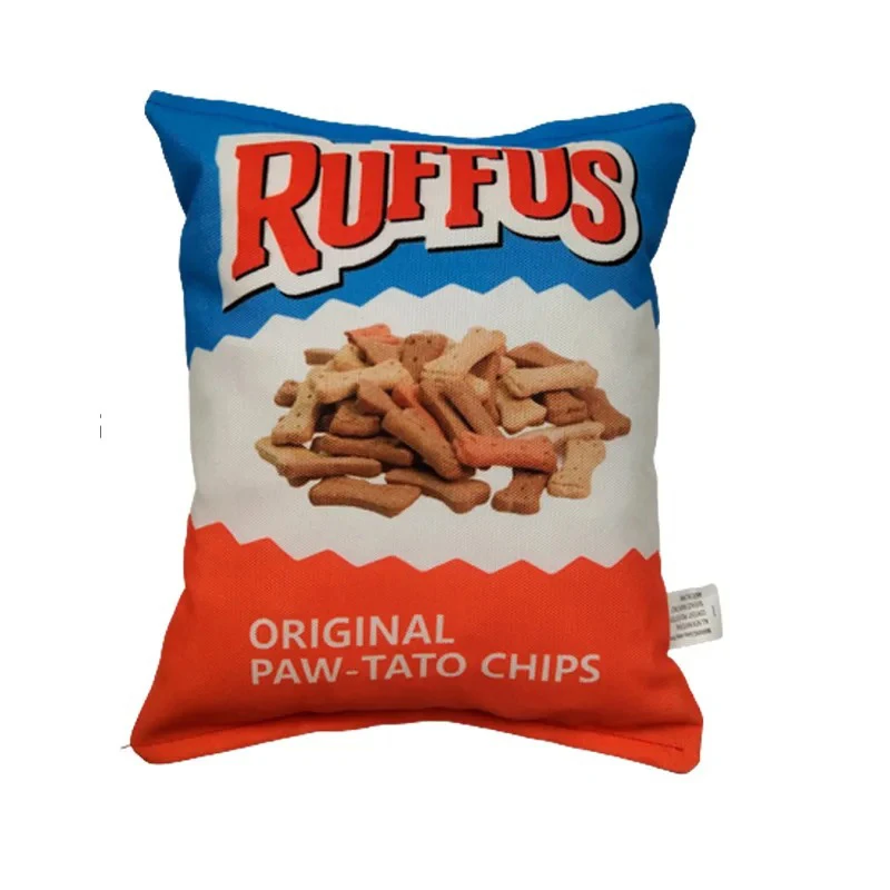 Funny Dog Toys Crisps Plush Filled Pets Squeaky Chew Bite-resistant Sounding Paper Toys Small Medium Pets Supplies Accessories 5