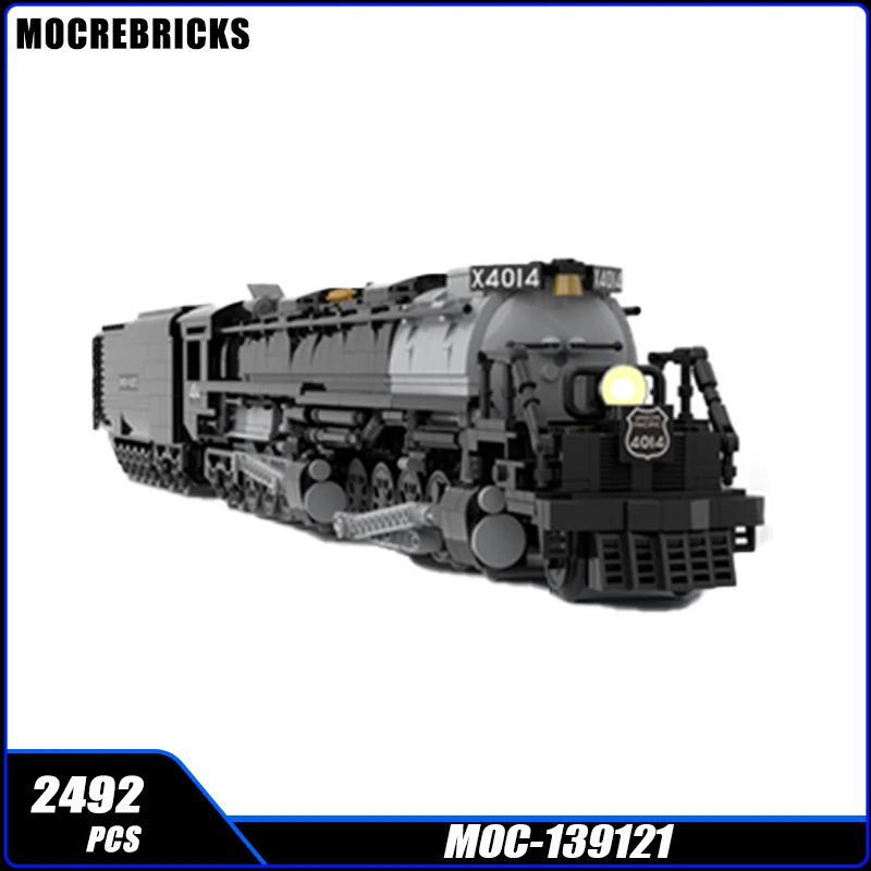 Traffico Trasporto Serie Union Pacific 4014 Big Boy Moc Black Train Building Blocks Modello Mattoni Display Giocattoli Creativi Per Bambini