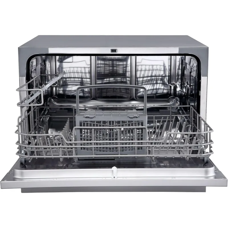 EdgeStar DWP63 21-5/8 Inch Wide 6 Place Setting Countertop Dishwasher - Silver 4