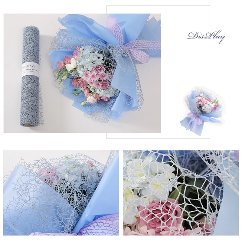 PENINSULA LOVE Tulle Flower Wrapping Paper Mesh Flower Wrapping Paper  Bouquet Korean Floral Wrapping Paper Roll Florist Supplies Mesh Sequin  Wrapping