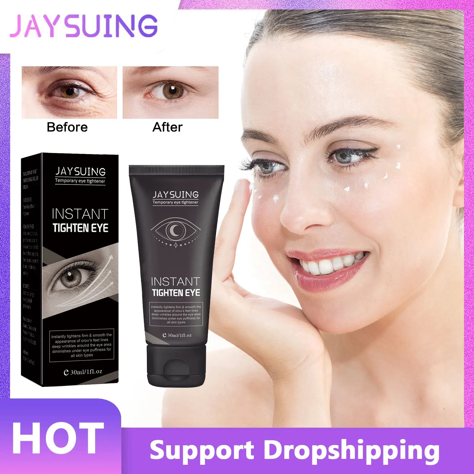 

Dark Circle Eye Cream Whitening Melanin Reduce Fine Lines Lifting Firming Anti Puffiness Fade Eye Bags Wrinkle Removal Lotion