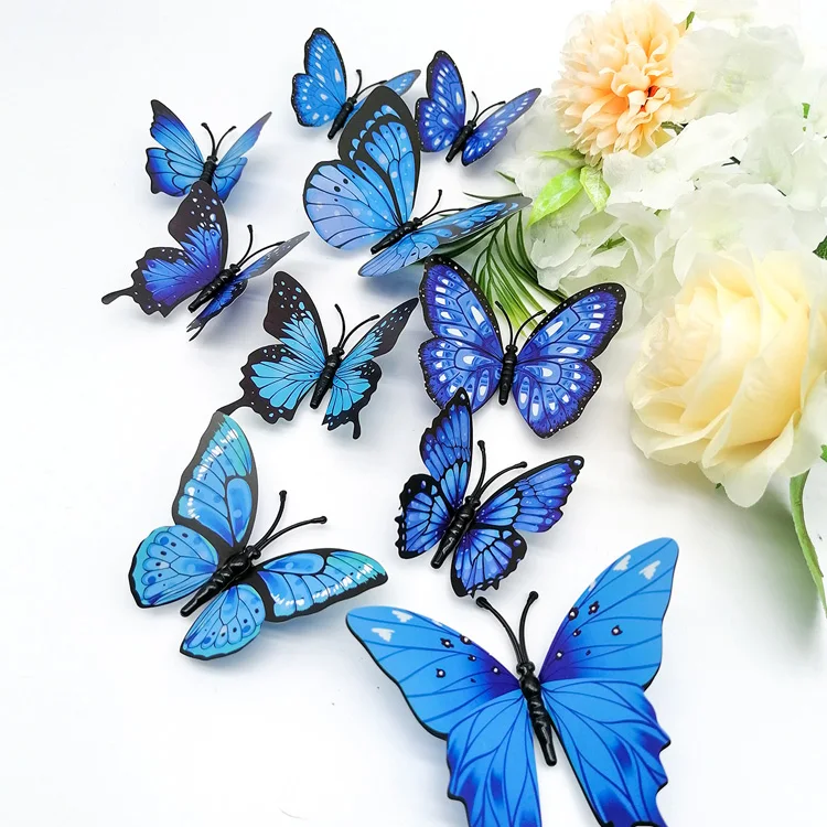 12 teile/satz mehrfarbige Schmetterling Wanda uf kleber Wohnzimmer Schlafzimmer Dekor für Hochzeits dekoration Schmetterlinge nach Hause verschönern Abziehbilder – Detail 7