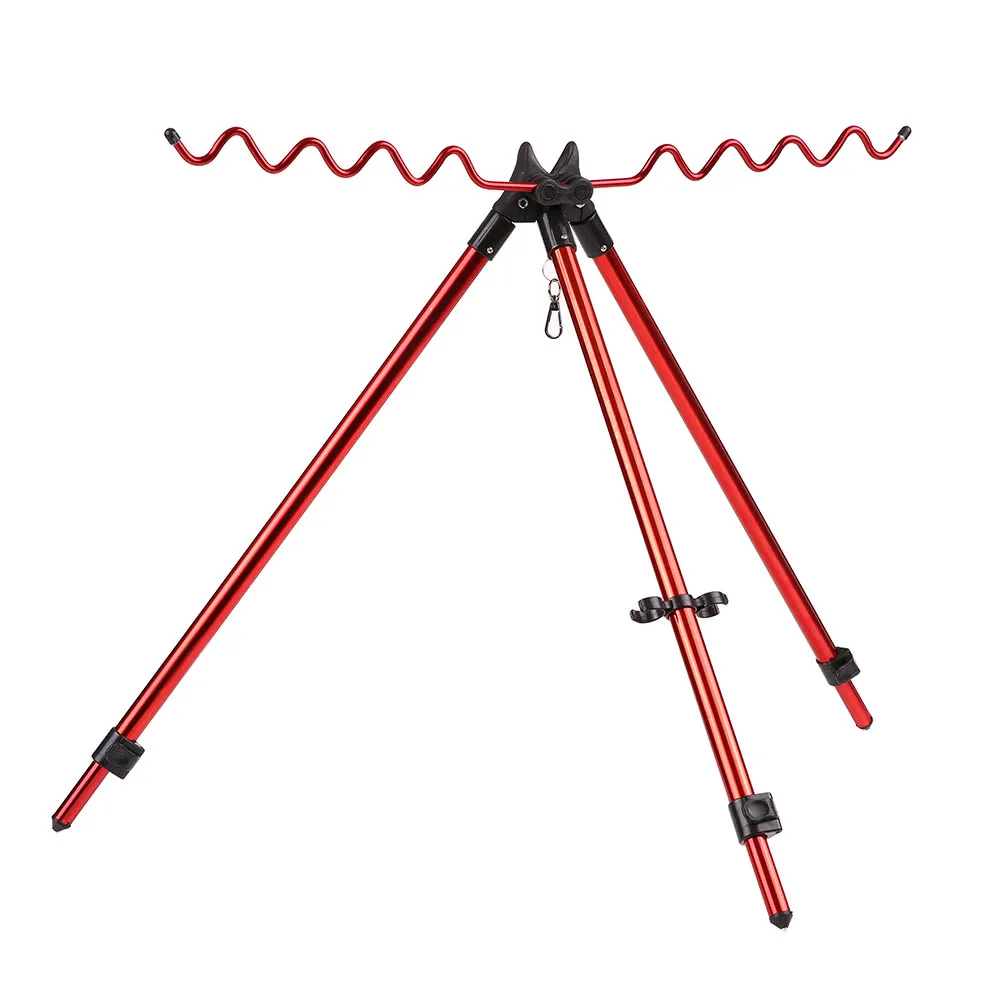 Portable Telescopic Adjustable Fishing Rods Tripod Stand Aluminum