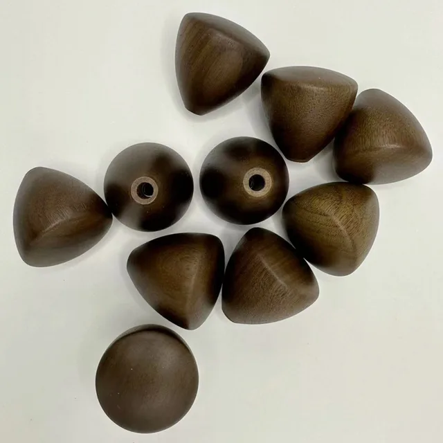 Walnut Wood Coffee Grinder Handle Head Upgrade Your Grinder with This Replacement Part Polished for Comfortable Use 4