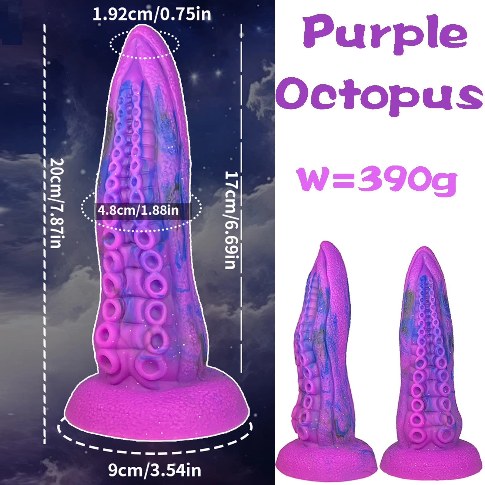 Dildo Realista Polvo com Ventosa Tentacle Strong