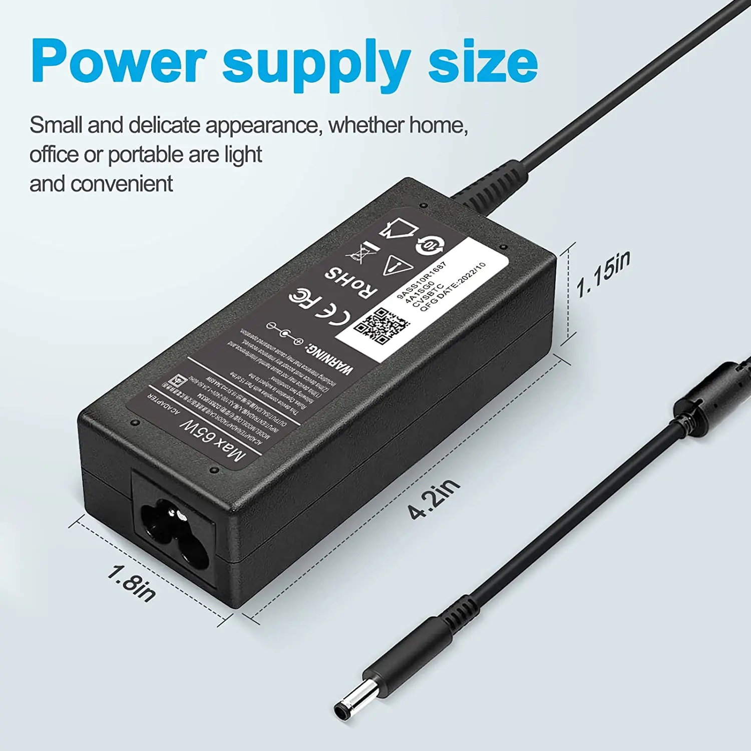 Adaptador Carregador La65ns201 0g6j41 Mgjn9 para Dell Latitude 3410 3510 3400 3500 Vostro 5510 4.5x3.0 mm Fonte de Alimentação Novo 65w - Imagem 2