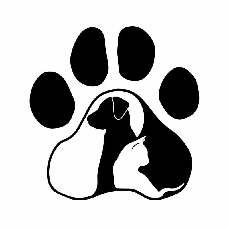 

OFK Dog Cat Love Animal Funny Cartoon Car Sticker Vinyl Decal Decor Pattern.