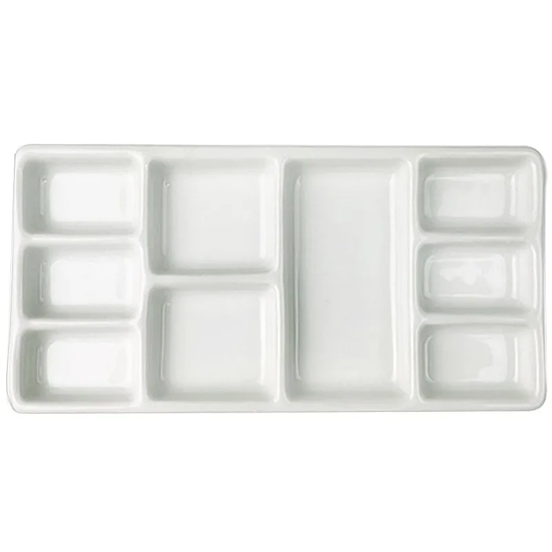 1Pc Ceramics Square Watercolor Palette water tank Office Calligraphy painting supplies 2/3/4/5/6/7/8/9/12/22/28 grid