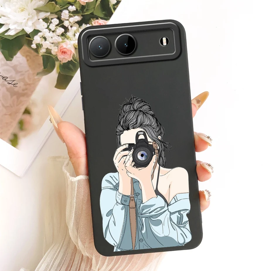 Sunflower Artistic Soft TPU Phone Case - Pretty Girl Design