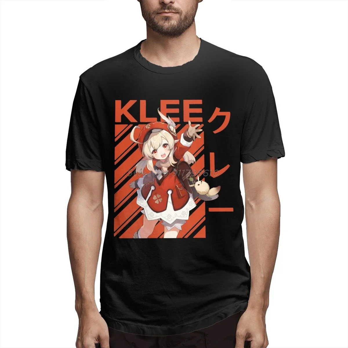 

Genshin Impact Game Klee T Shirt Anime Summer Short Sleeve T Shirt Men Cotton Tees Oversized Streetwear Harajuku