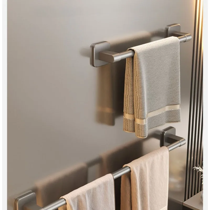 Towel Holder Space Aluminum Shower Room Towel Hanger Multifunctional Storage Organizer For Bathroom Accessories